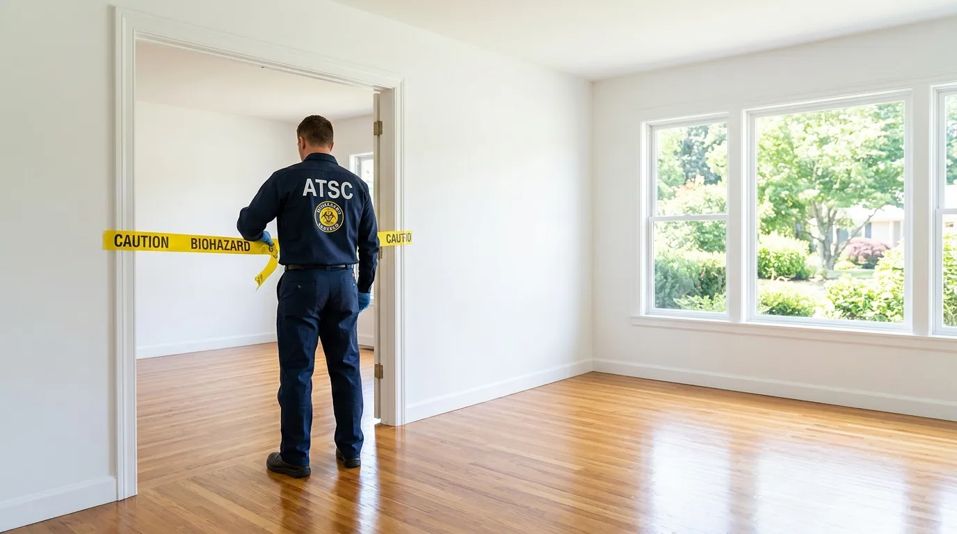 Certified biohazard cleanup crew performing Crime Scene Cleanup in Stansbury park